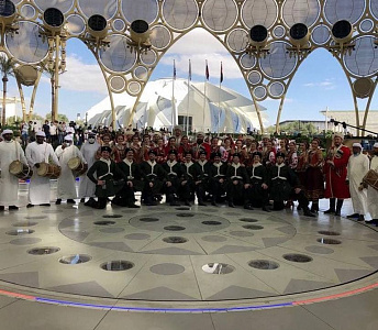  Кубанский казачий хор выступил в рамках Национального дня России на Всемирной универсальной выставке «ЭКСПО-2020»